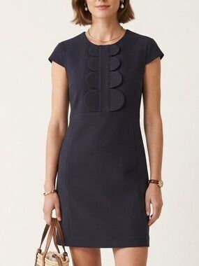 ba&sh Dakota Scalloped Panel Sheath Dress | Navy Size 2